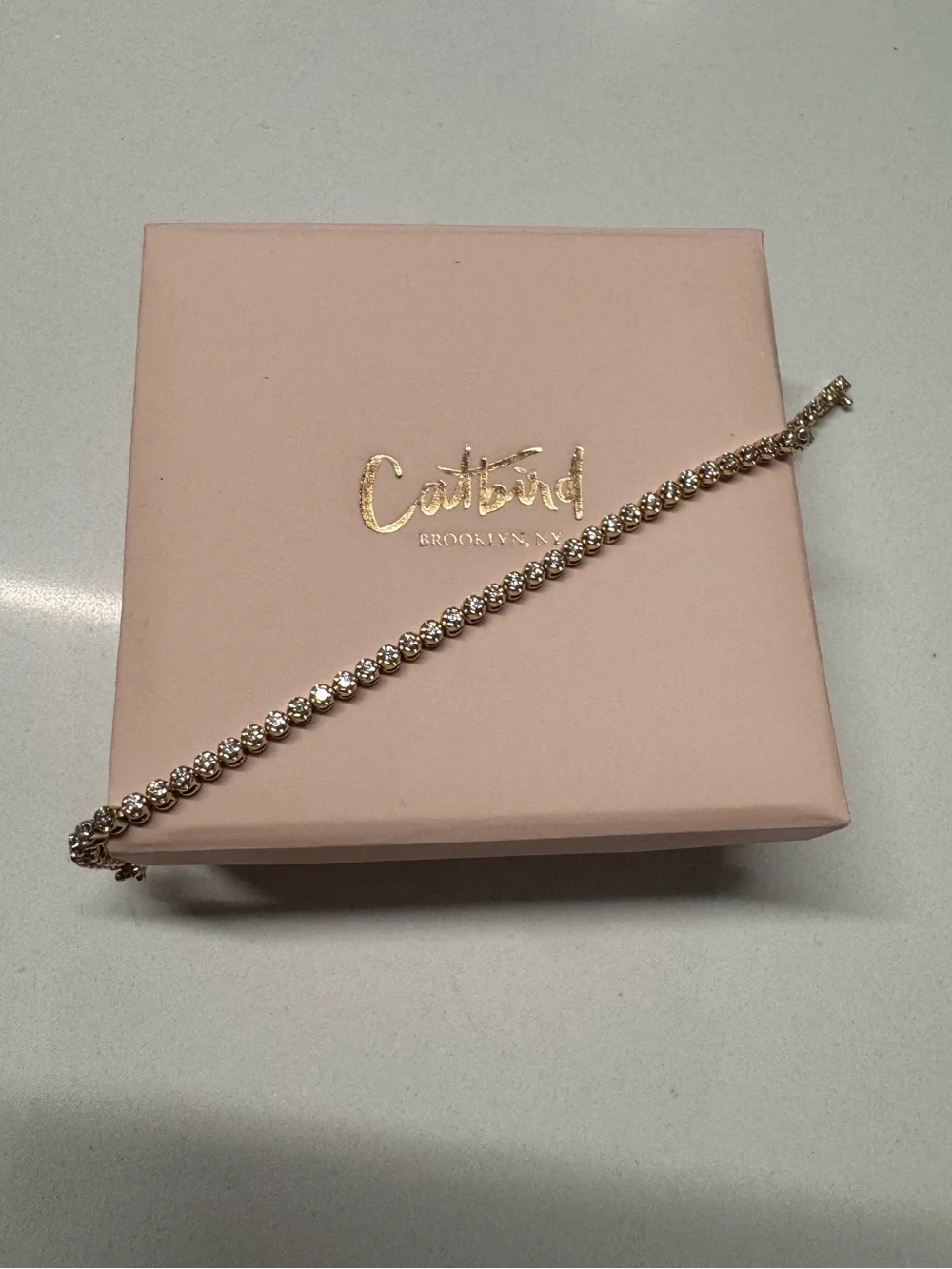 Catbird One O’Clock Diamond Tennis Bracelet - 7in, 1.8mm diamonds, YG - Picture 3 of 5